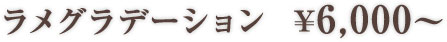 ラメグラテーション \6,300～